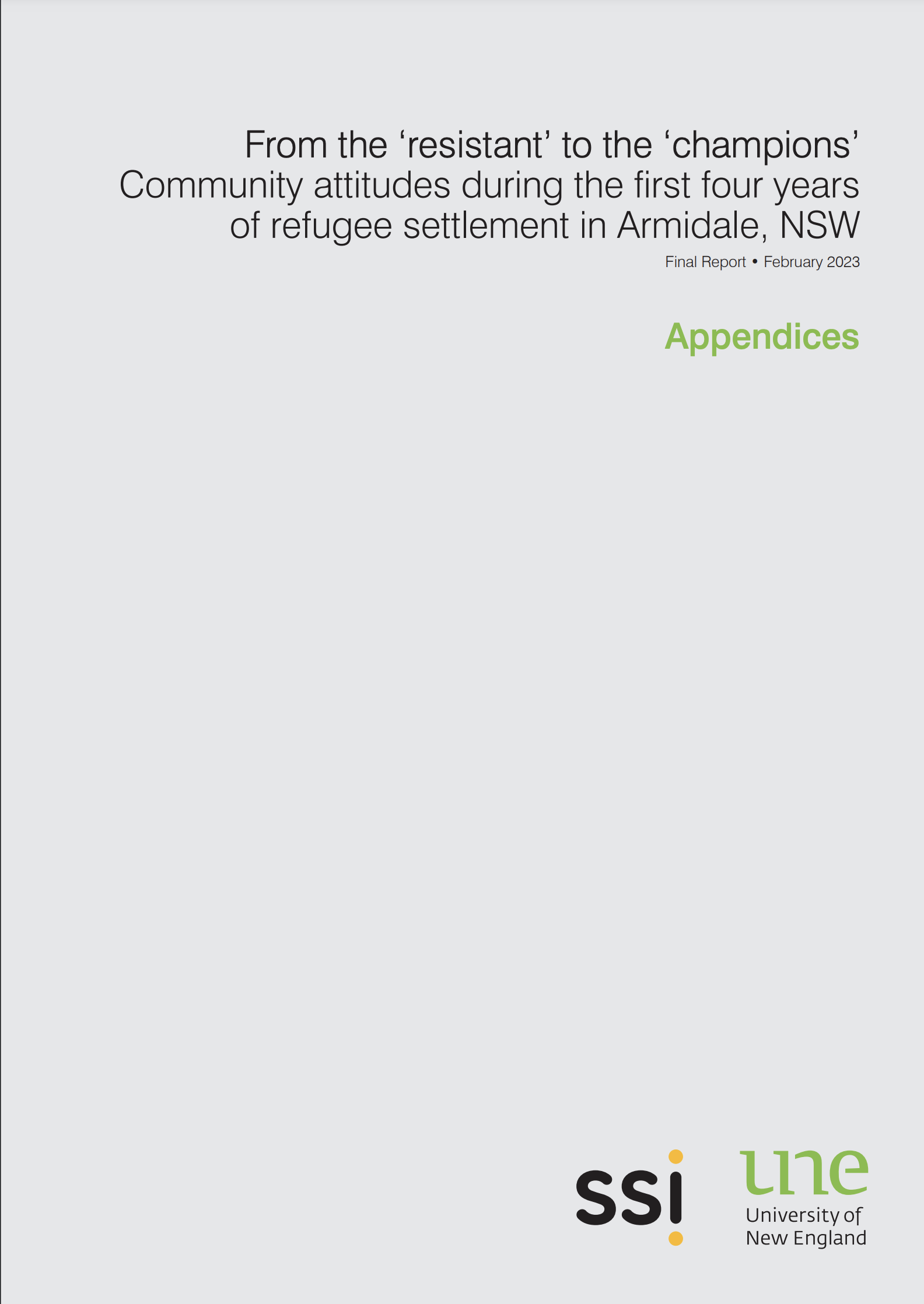 Community attitudes toward refugee settlement in Armidale_Appendices_ 2023