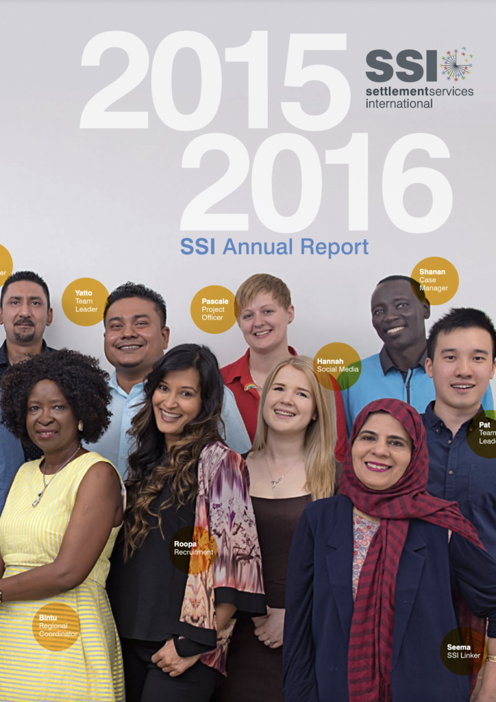 Cover image of the SSI Annual Report 2015-2016