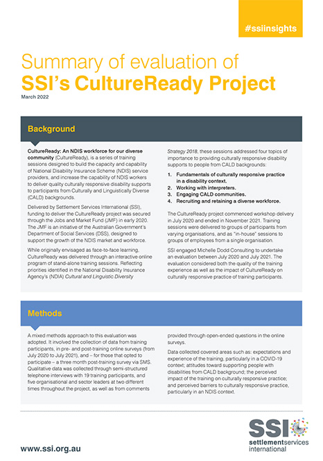 Summary of Evaluation of CultureReady