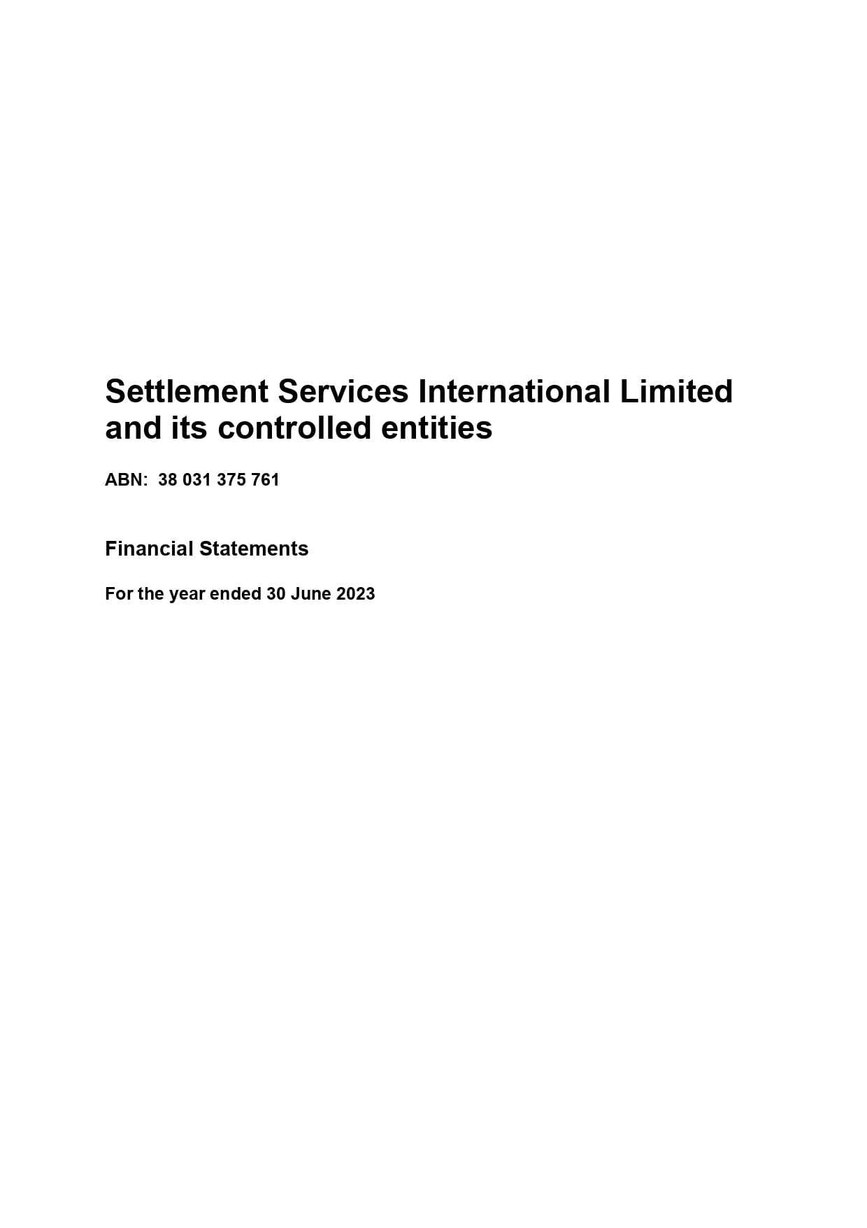 Financial Statements 2023