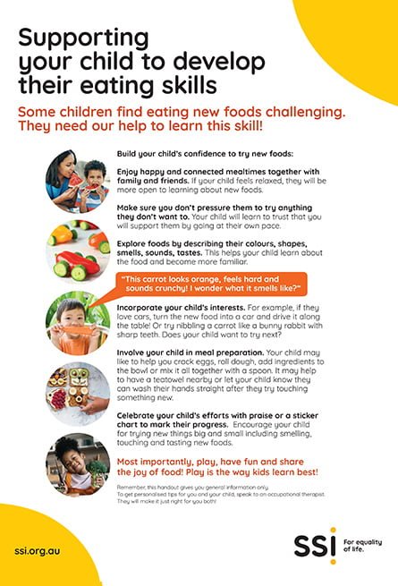 Supporting your child to develop their eating skills