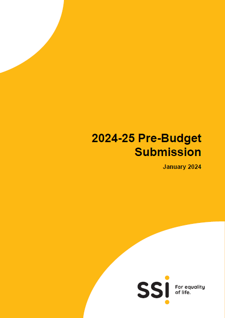 SSI pre budget submission on yellow background