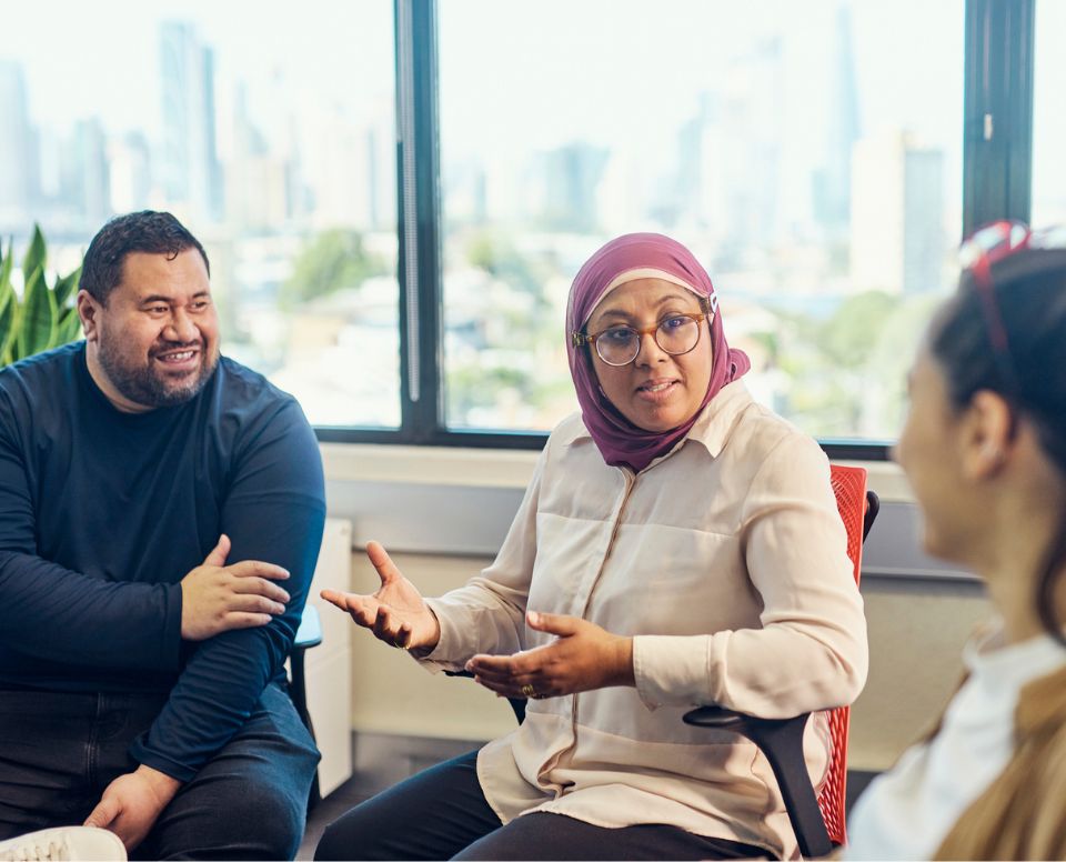 Group of people talking