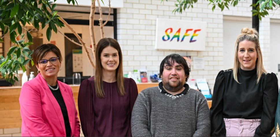 The team at Ballarat Community Health stand for a photo
