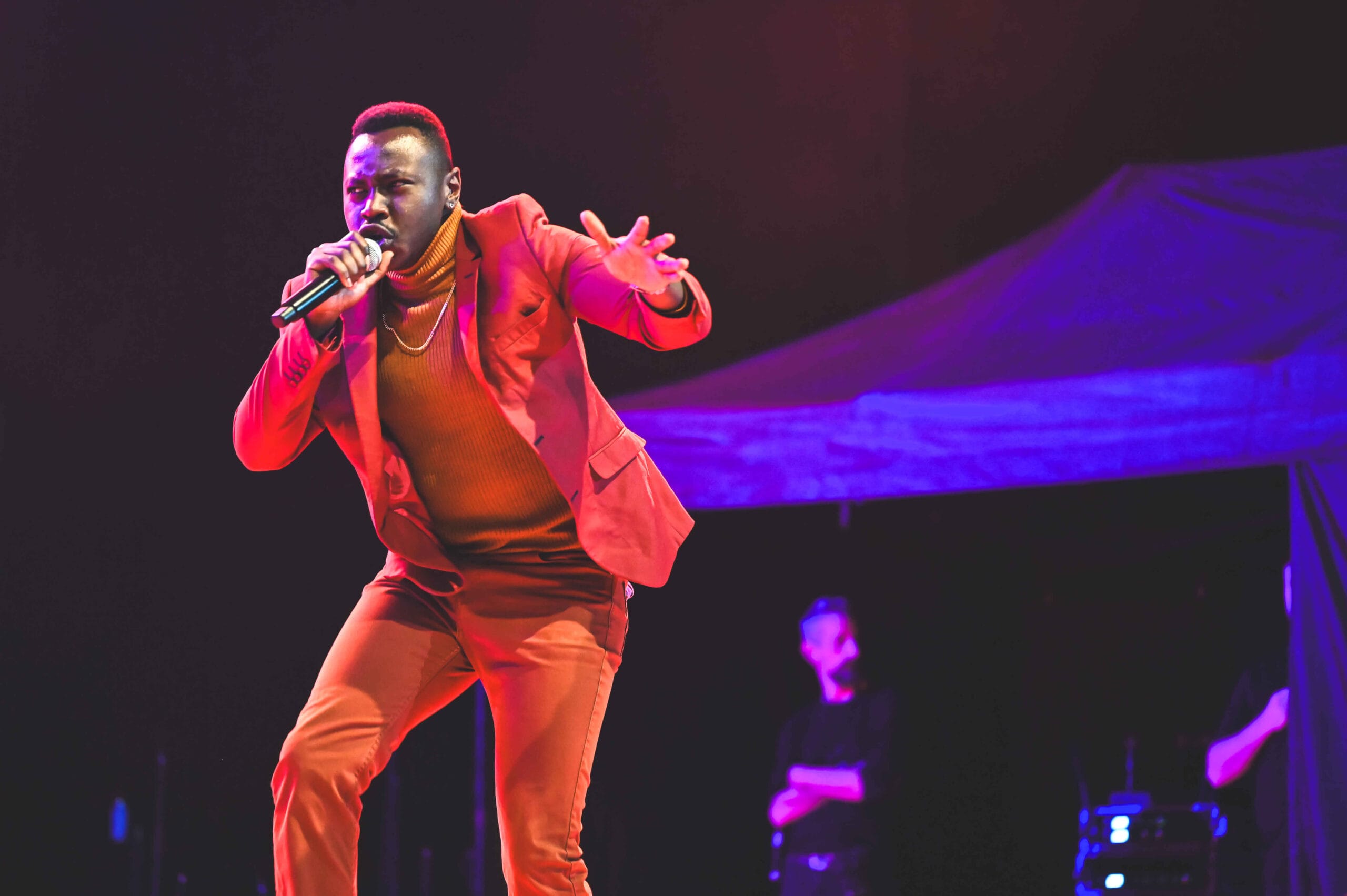 A man dances at World of Cultures 2024