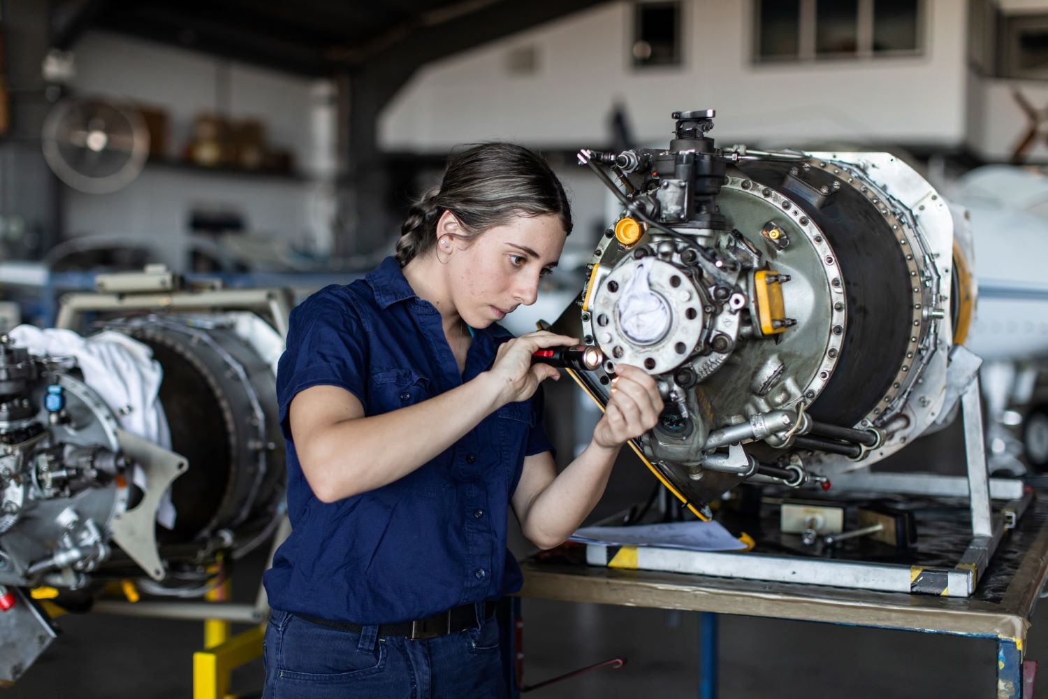 woman working as mechanic