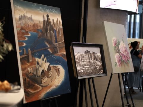 SSI's Beyond Borders art exhibition with refugee artists Sydney