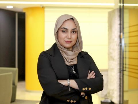 Zahra, artist from SSI Creative Compass program and Beyond Borders exhibition